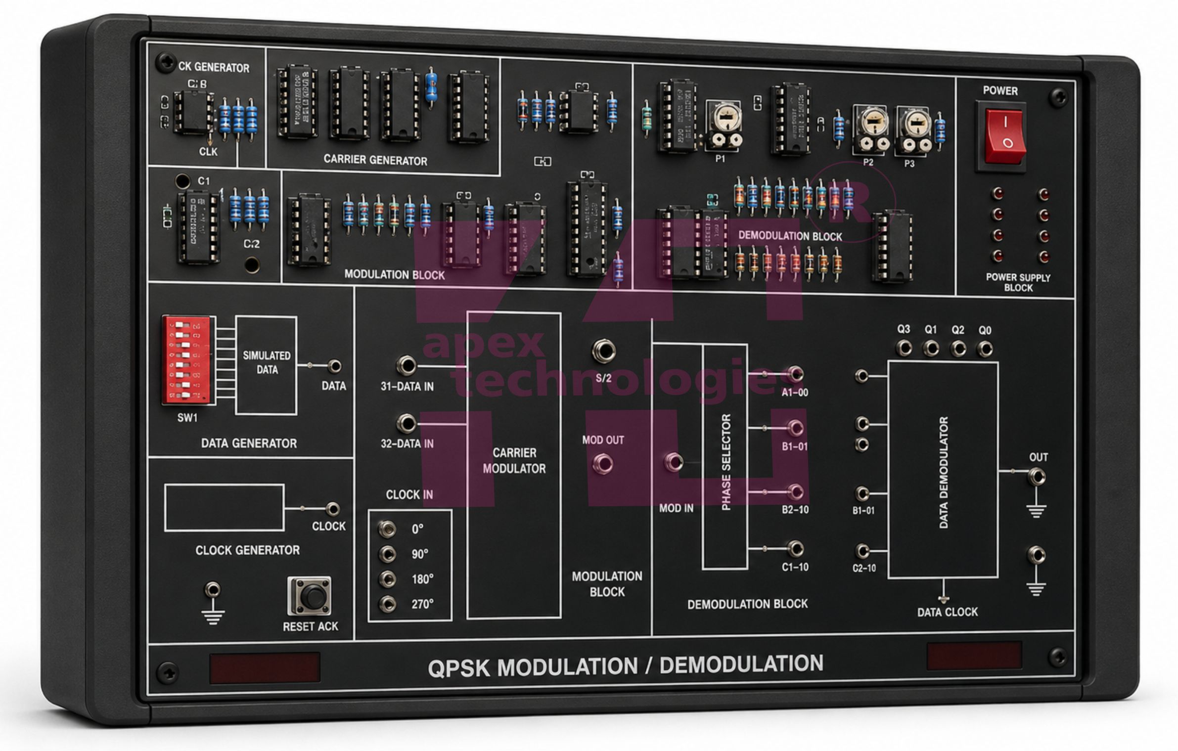 Quadrature Phase Shift Keying Modulation & Demodulation Trainer Kit